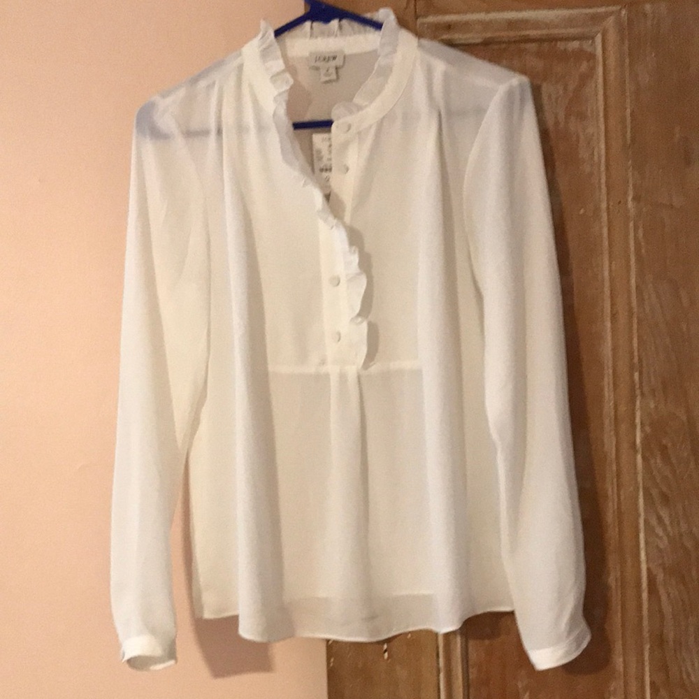 J crew ivory top